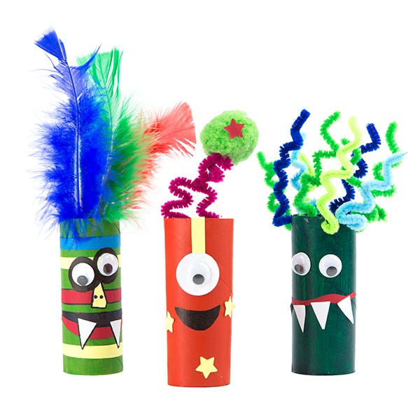 Cardboard Tube Monsters