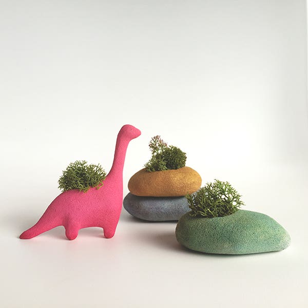 Sculpture Block Moss Stones