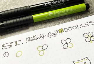 St Patrick's Day Bullet Journaling with Faber-Castell