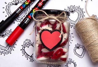 Decorate Valentines Jars with Posca Markers