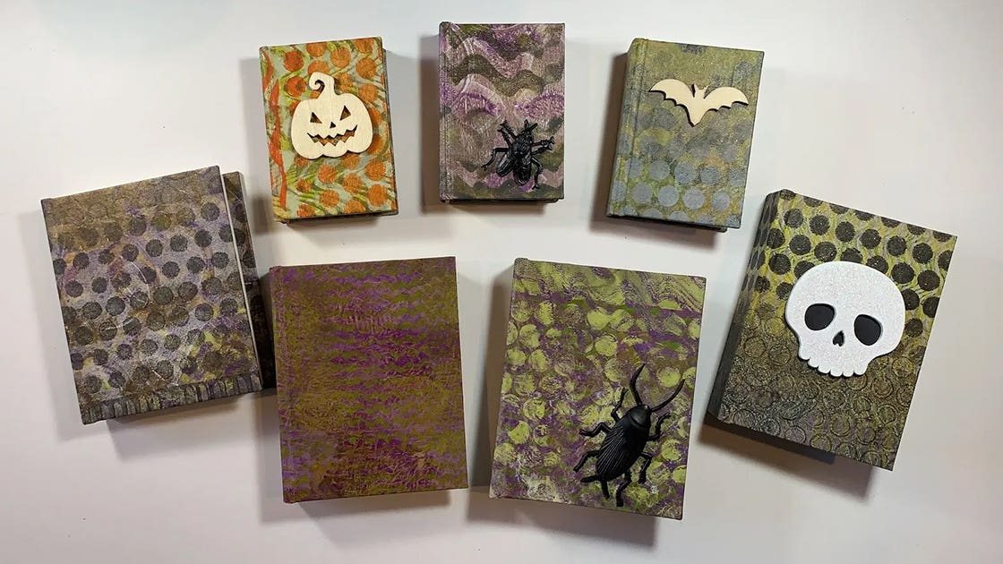 Gelli Arts Spooky Book Cover Ideas with Kirsten Varga