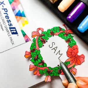 Wreath Place Cards with Copic Ciao Bright Set