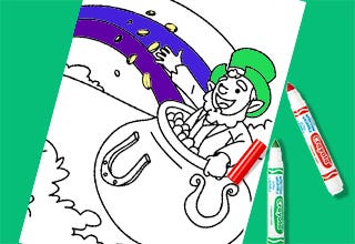 St Patrick's Day Colouring In