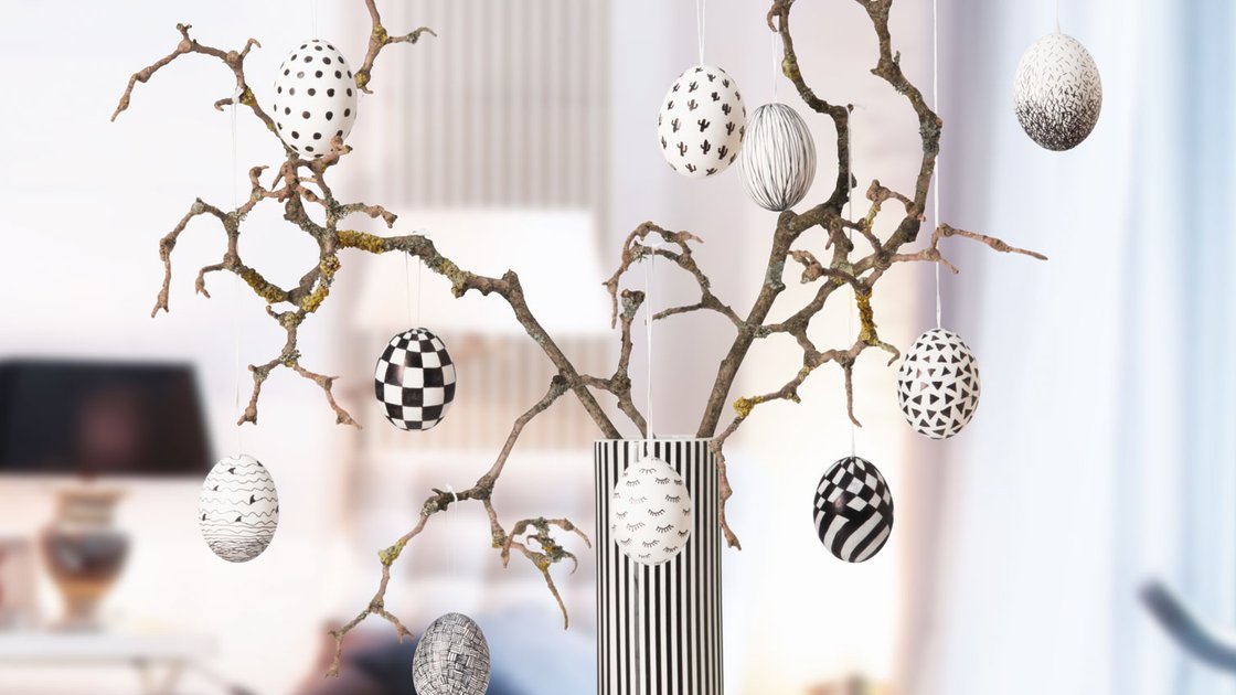 Black-and-White Easter Eggs