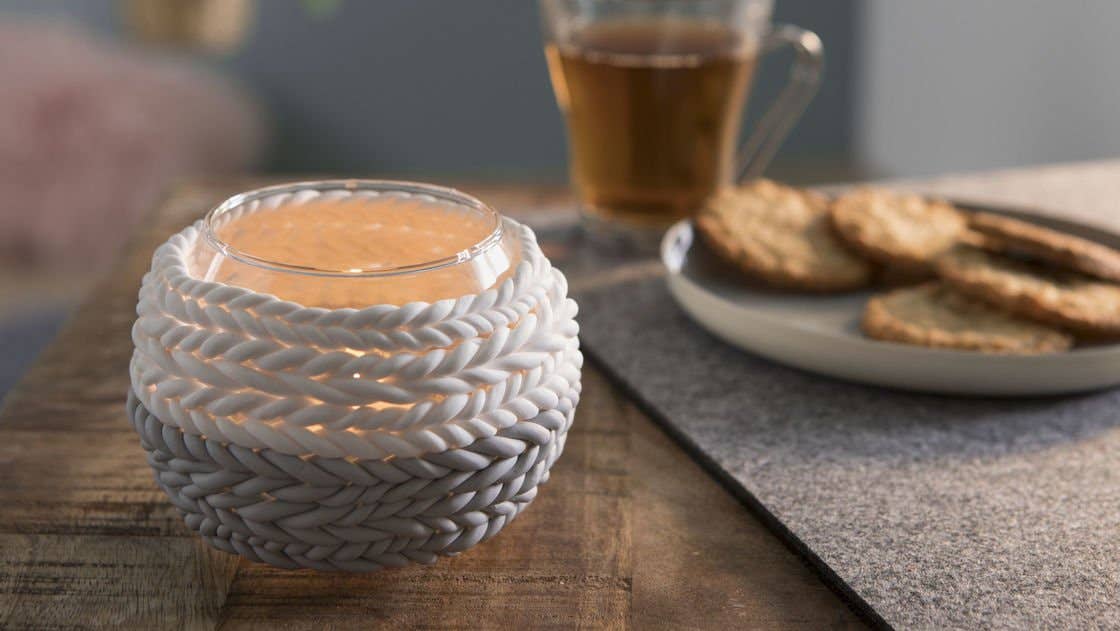 FIMO Knitted Look Candle Holder