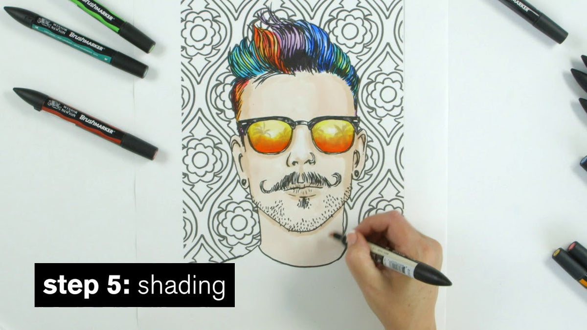Winsor & Newton BrushMarkers | How to create a hipster illustration