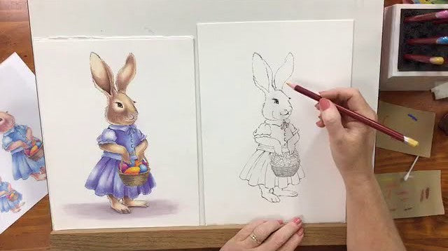 Create Your Own Easter Bunny Artwork with Derwent Pastel Pencils!