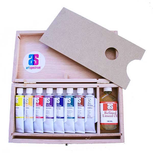Art Spectrum Oil Wooden Box Set