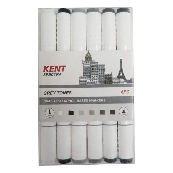 Kent Spectra Graphic Design Marker Sets of 6