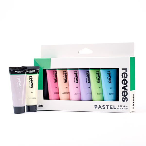 Reeves Acrylic 22ml Pastel Paint Set