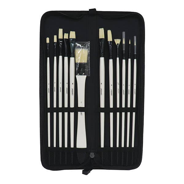 Jasart Pearl White Natural Brush Wallet Sets
