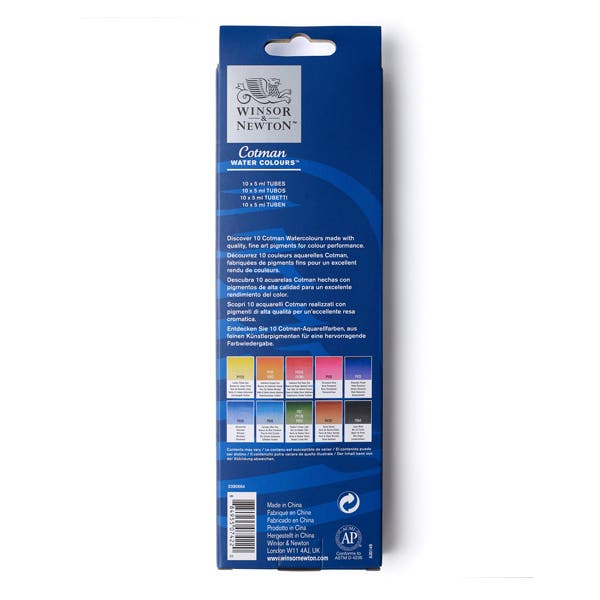 Winsor & Newton Cotman Watercolour 10x5ml Tube Set