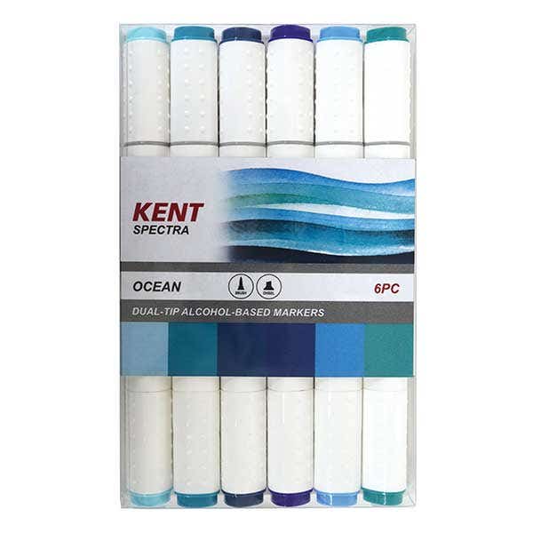 Kent Spectra Graphic Design Marker Sets of 6
