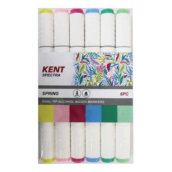 Kent Spectra Graphic Design Marker Sets of 6