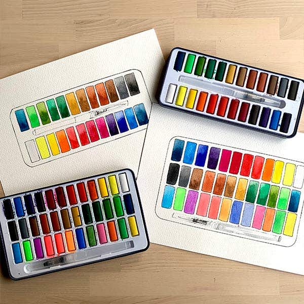 Reeves Watercolour Pan Tin Sets
