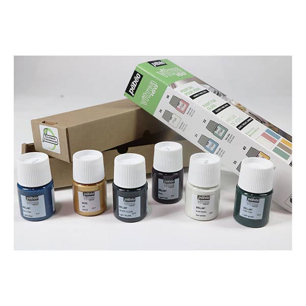 Pebeo Vitrea 160 Pastel Glass Paint Set