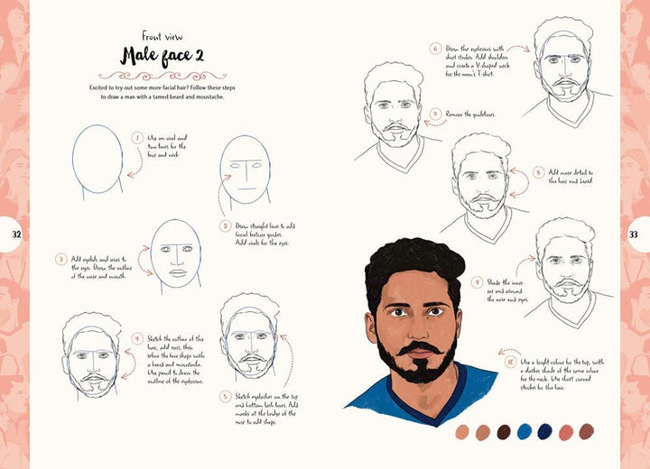 10 Step Drawing People Book