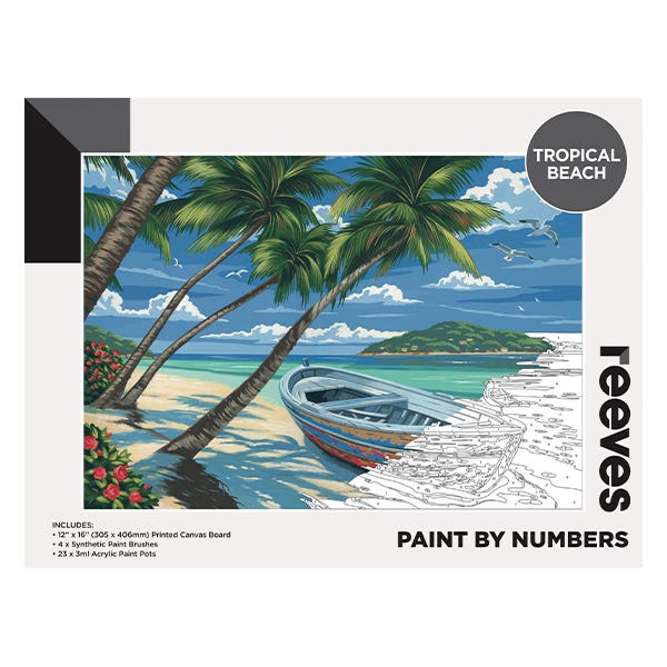 Reeves Artist Acrylic Paint by Numbers Tropical Beach