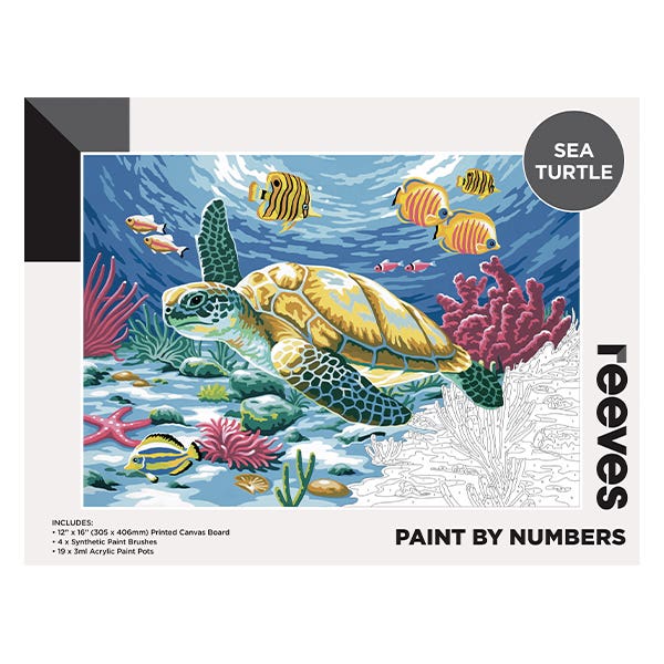 Reeves Artist Acrylic Paint by Numbers Sea Turtle