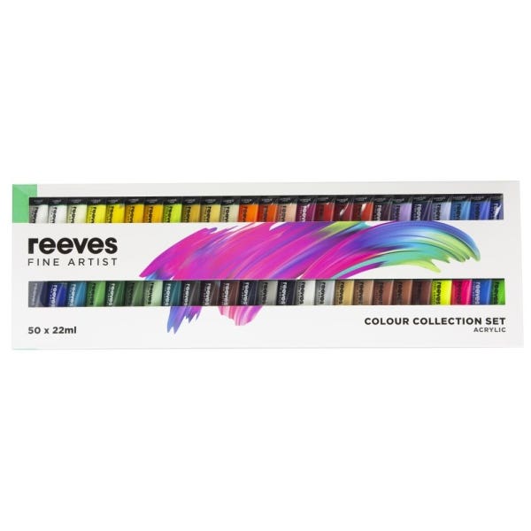 Reeves Acrylic Paint Set 50