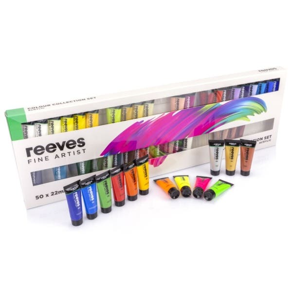 Reeves Acrylic Paint Set 50