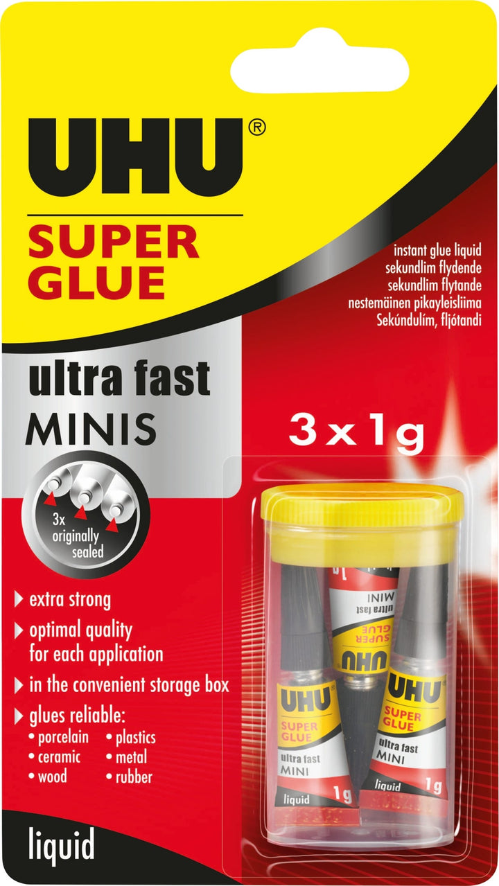 UHU Super Glue Ultra Fast Liquid Mini's