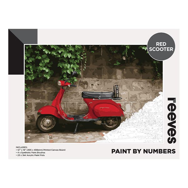 Reeves Artist Acrylic Paint by Numbers Scooter