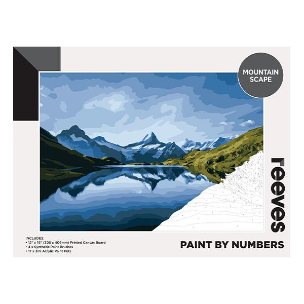 Reeves Artist Acrylic Paint by Numbers Mountains