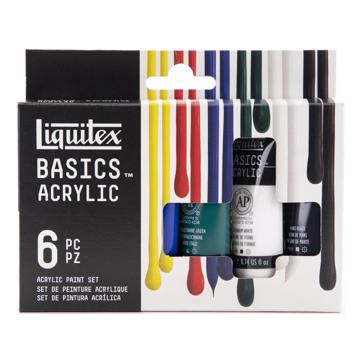 Liquitex Basics Acrylic Primary Paint Set 6