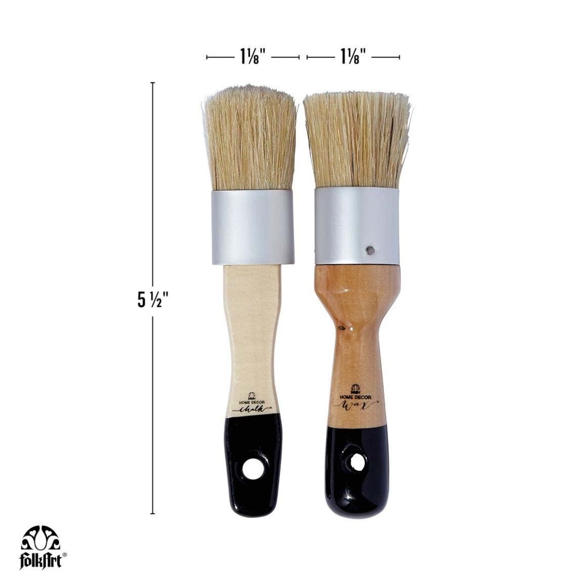 FolkArt Home Decor Small Paint And Wax Brush Set