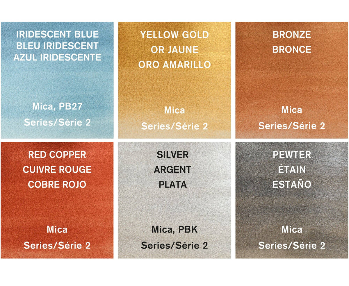 Winsor & Newton Cotman Metallic Watercolour Tube Set 6