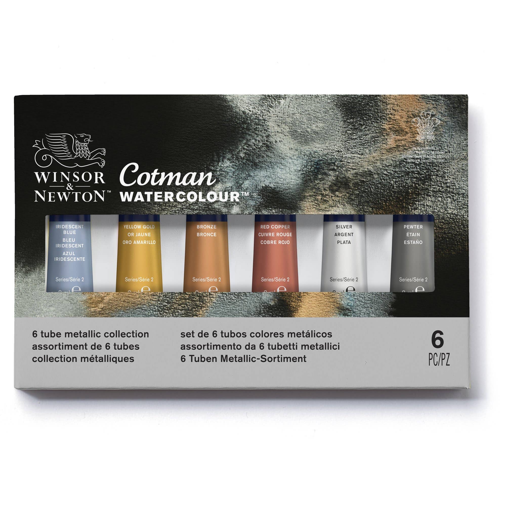 Winsor & Newton Cotman Metallic Watercolour Tube Set 6