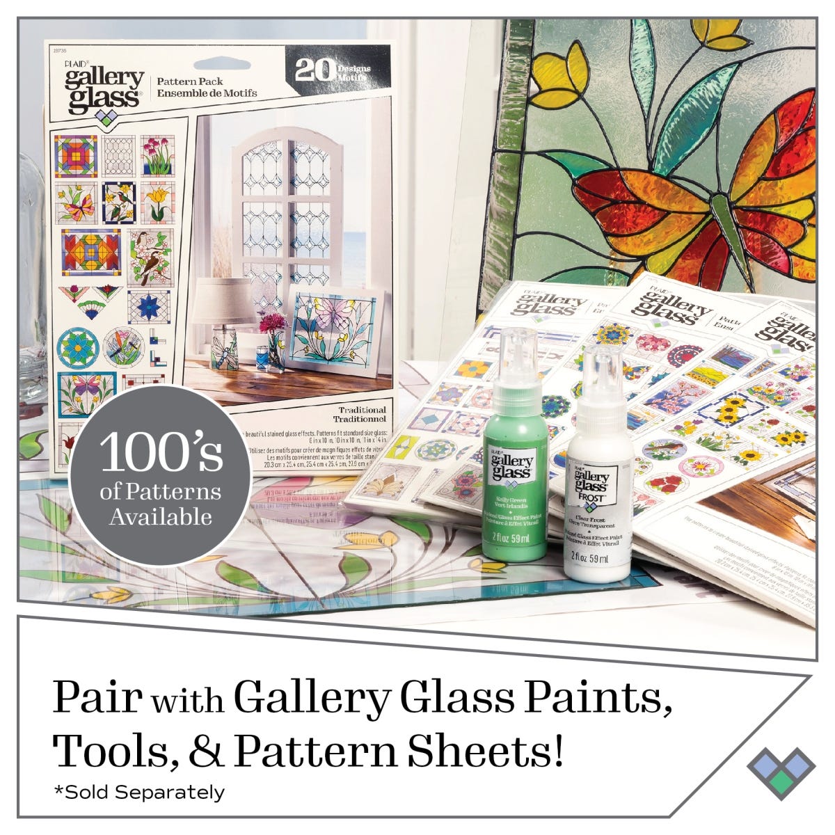 Plaid Gallery Glass Surface
