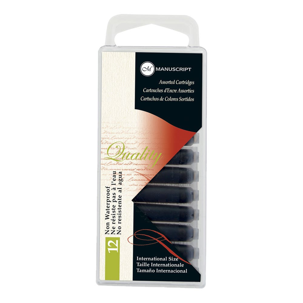 Manuscript Nib Ink Cartridge Pack of 12