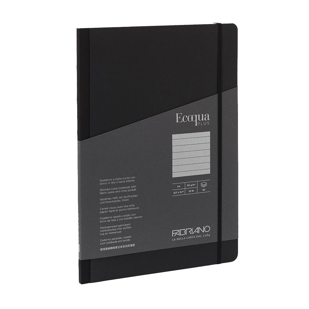 Fabriano Ecoqua Plus Fabric Bound Lined Notebooks