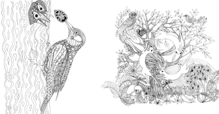 Tangle Wood A Captivating Colouring Book with Hidden Jewel
