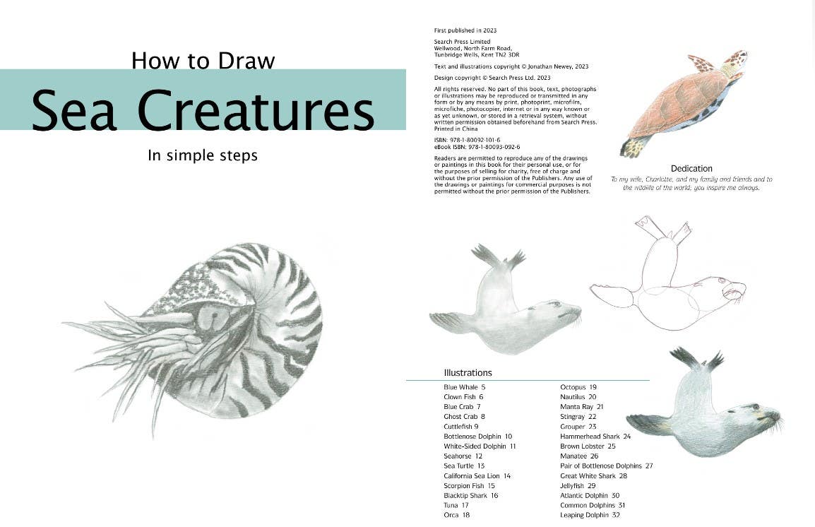 How To Draw Sea Creatures In Simple Steps Book