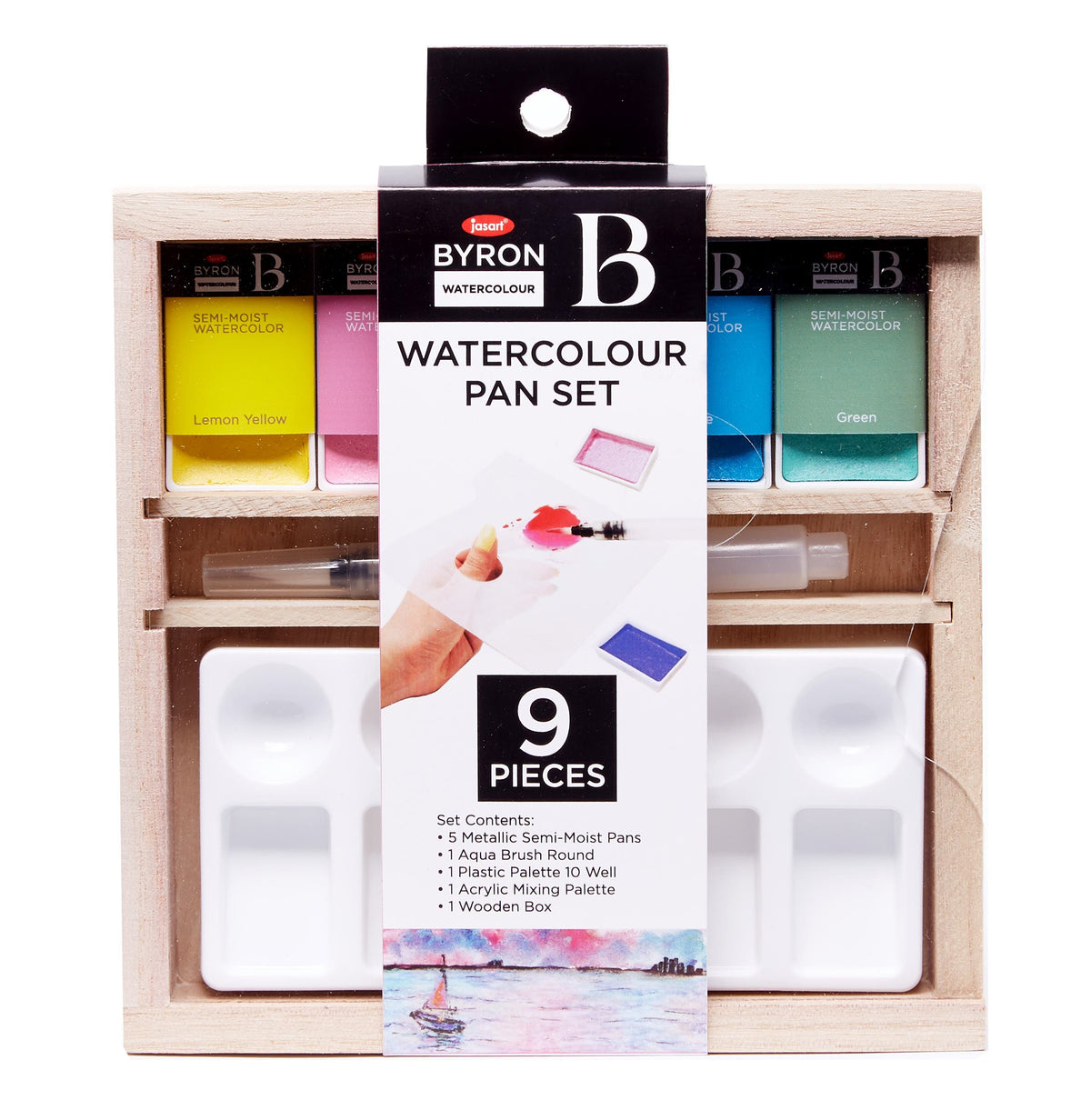 Byron Watercolour Wooden Gift Box Set 9