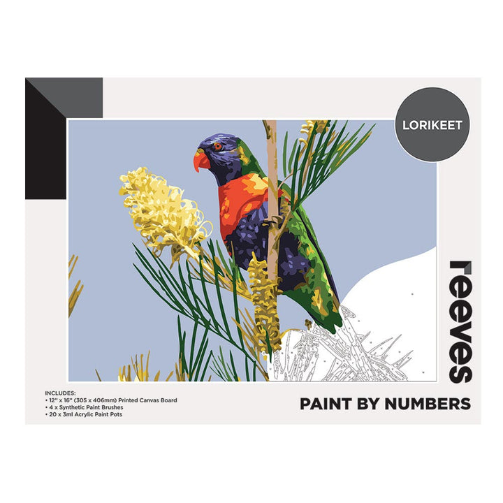 Reeves Artist Acrylic Paint by Numbers Lorikeet