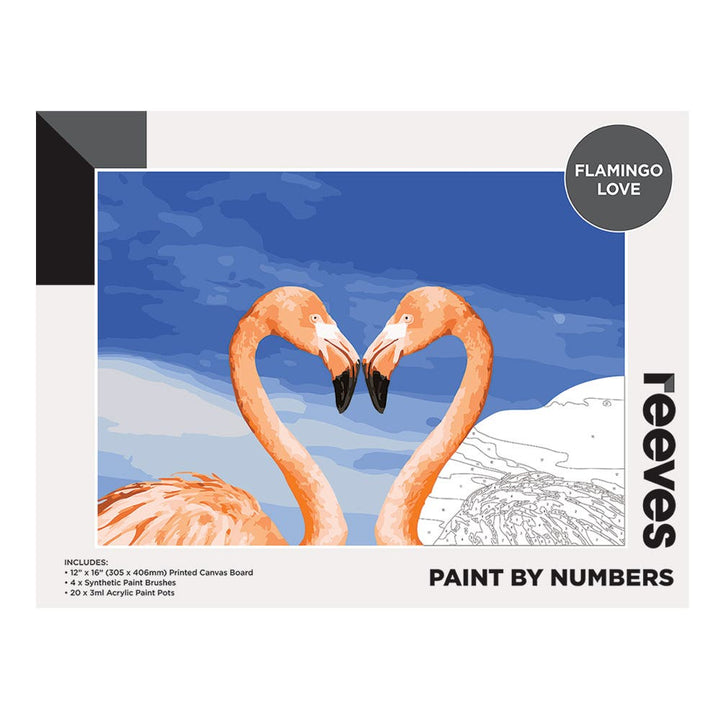 Reeves Artist Acrylic Paint by Numbers Flamingo