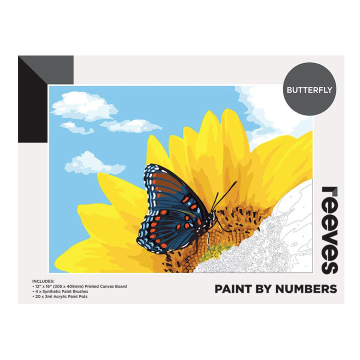 Reeves Artist Acrylic Paint by Numbers Butterfly