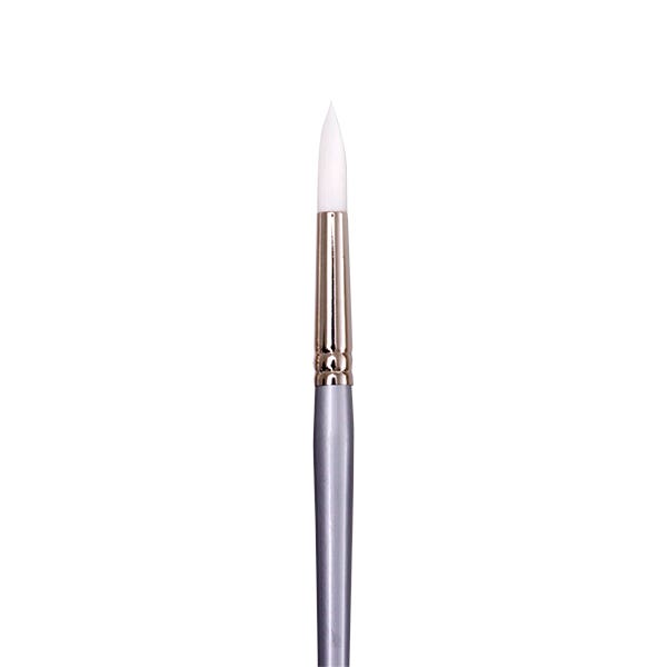 Jasart White Taklon Round Brushes