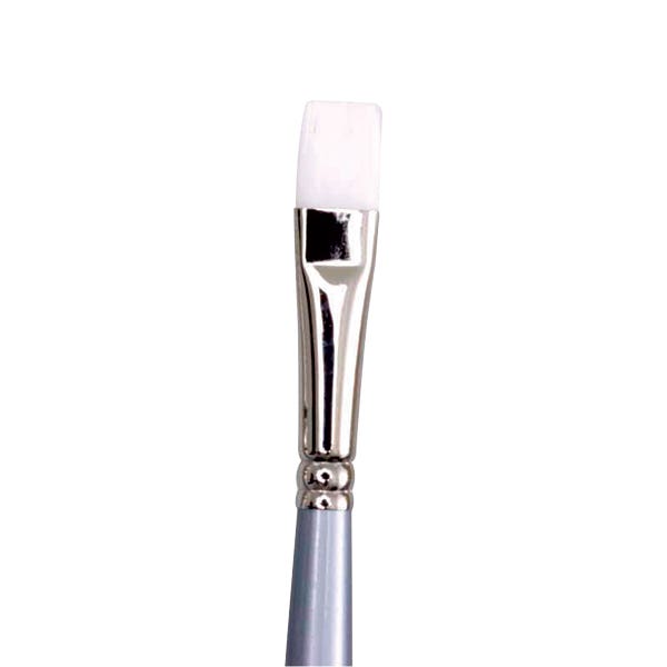 Jasart White Taklon Short Flat Brushes