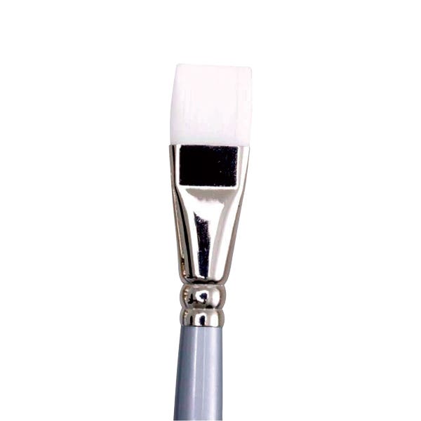 Jasart White Taklon Short Flat Brushes