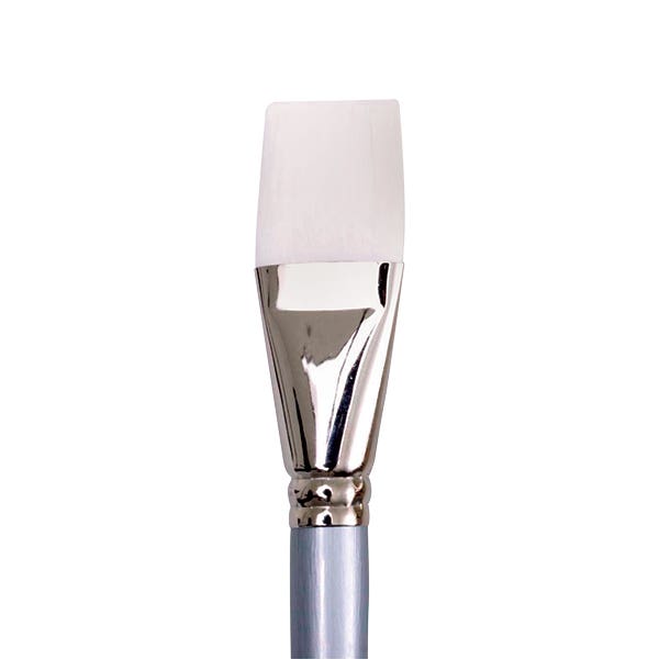 Jasart White Taklon Short Flat Brushes