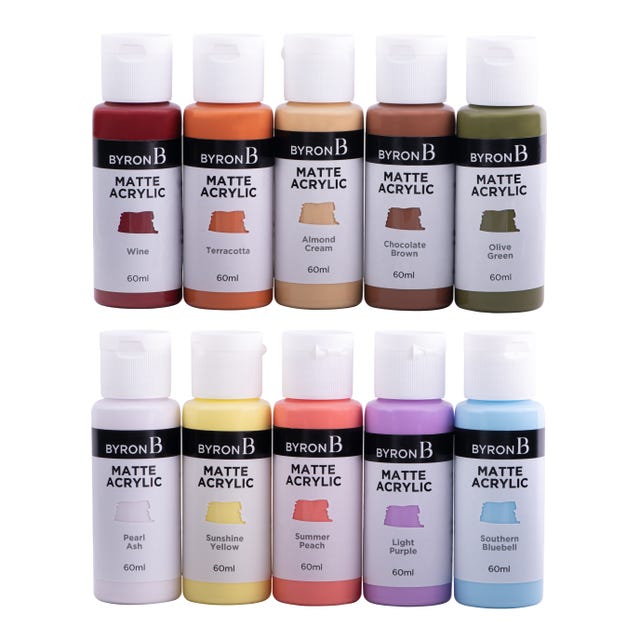 Byron Matte Acrylic Paint Neutral Set 10