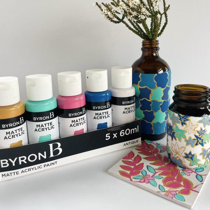 Byron Matte Acrylic Paint Antique Set 5
