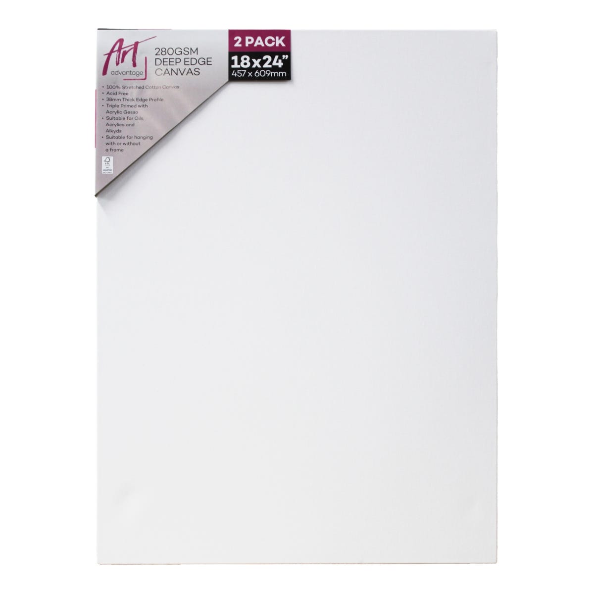 Art Advantage Thick Edge Stretched Canvas Packs