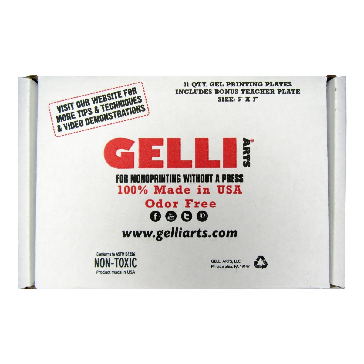 Gelli Arts Gel Printing Plates Classpack