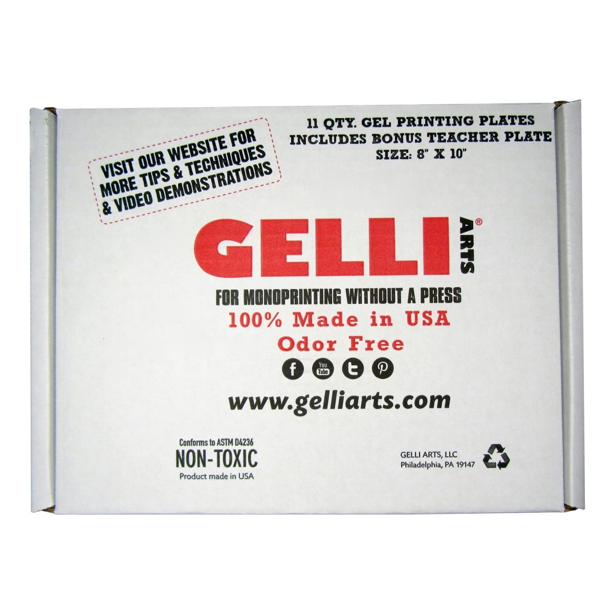 Gelli Arts Gel Printing Plates Classpack